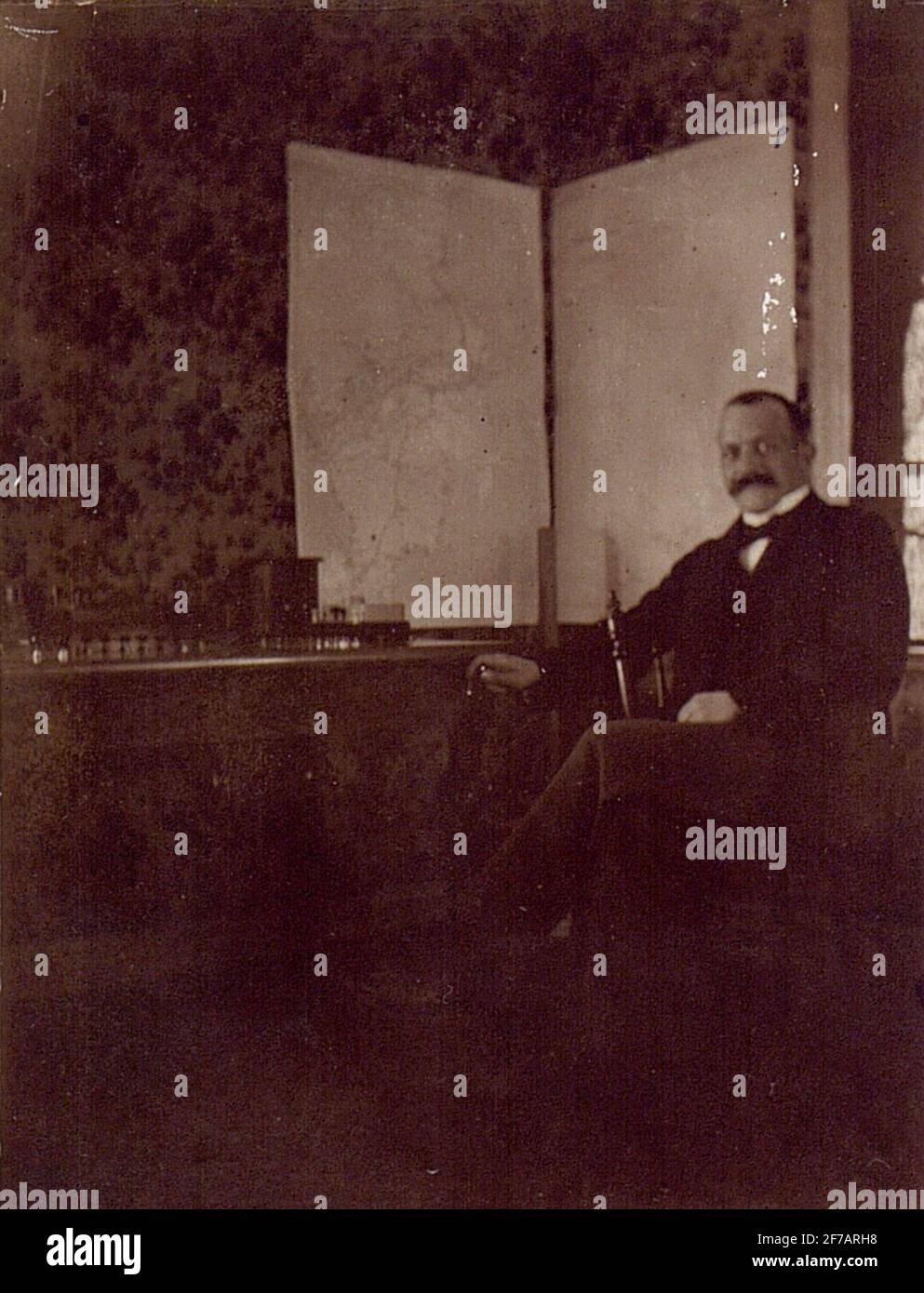Reti e stazioni telefoniche di Gellivare. La fine del secolo 1900. La sala di rilevamento. Foto Stock