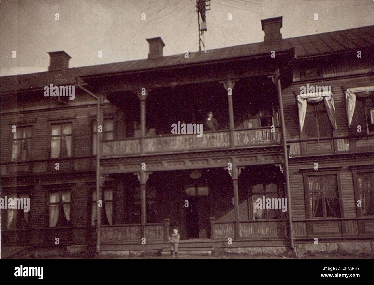 Reti e stazioni telefoniche di Gellivare. La fine del secolo 1900. La stazione del telegrafo. Foto Stock