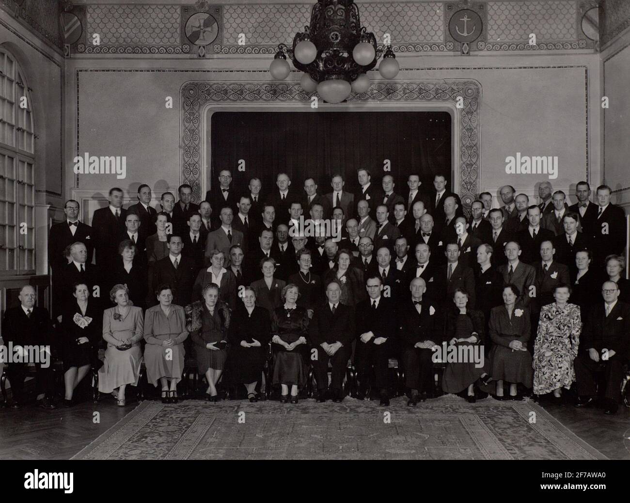 I partecipanti al DC Goldschmidt saluta allo Standard Hotel Norrköping su 11/5 1949. Foto Stock