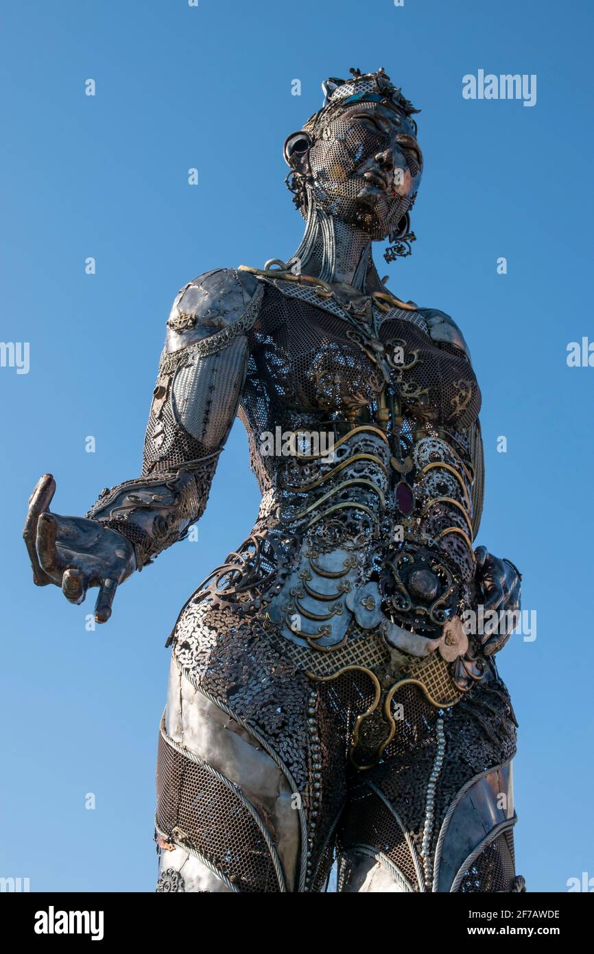 Le strade di San Francisco, California, USA offrono un po' per tutti. Foto Stock