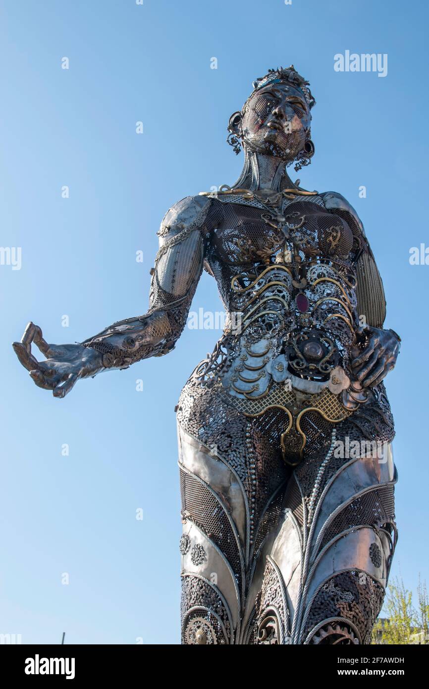 Le strade di San Francisco, California, USA offrono un po' per tutti. Foto Stock