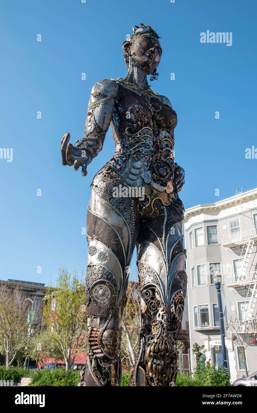 Le strade di San Francisco, California, USA offrono un po' per tutti. Foto Stock