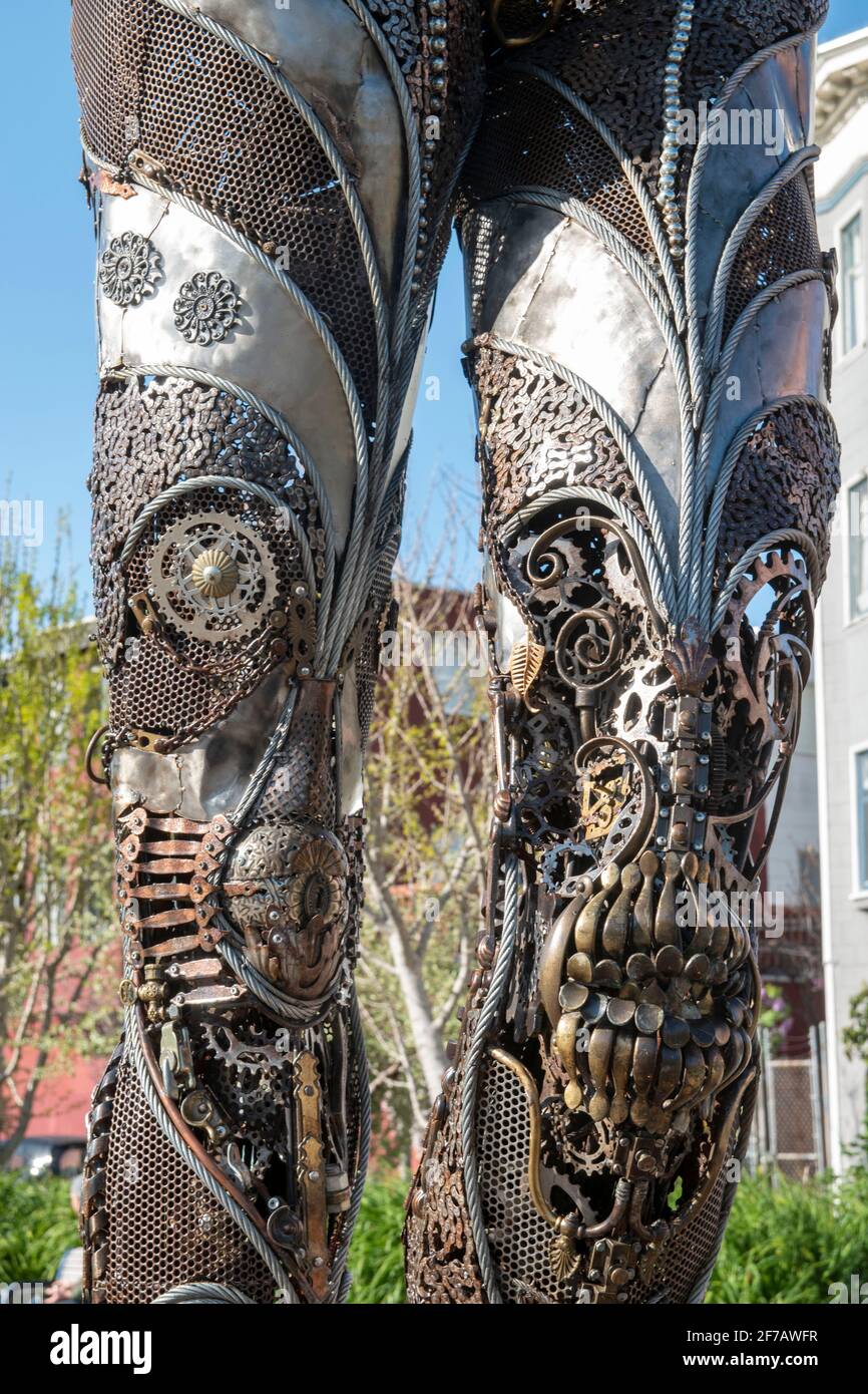 Le strade di San Francisco, California, USA offrono un po' per tutti. Foto Stock