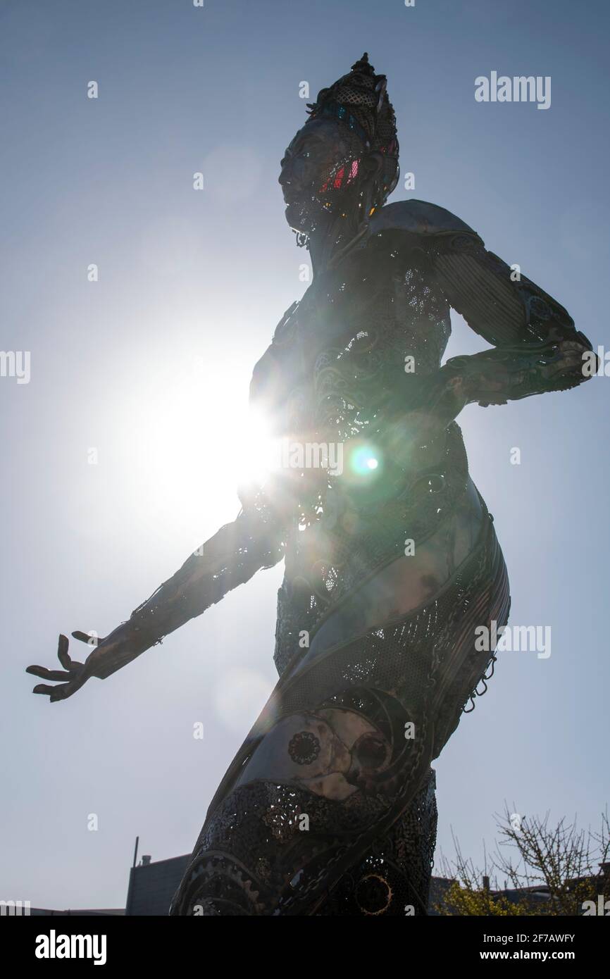 Le strade di San Francisco, California, USA offrono un po' per tutti. Foto Stock