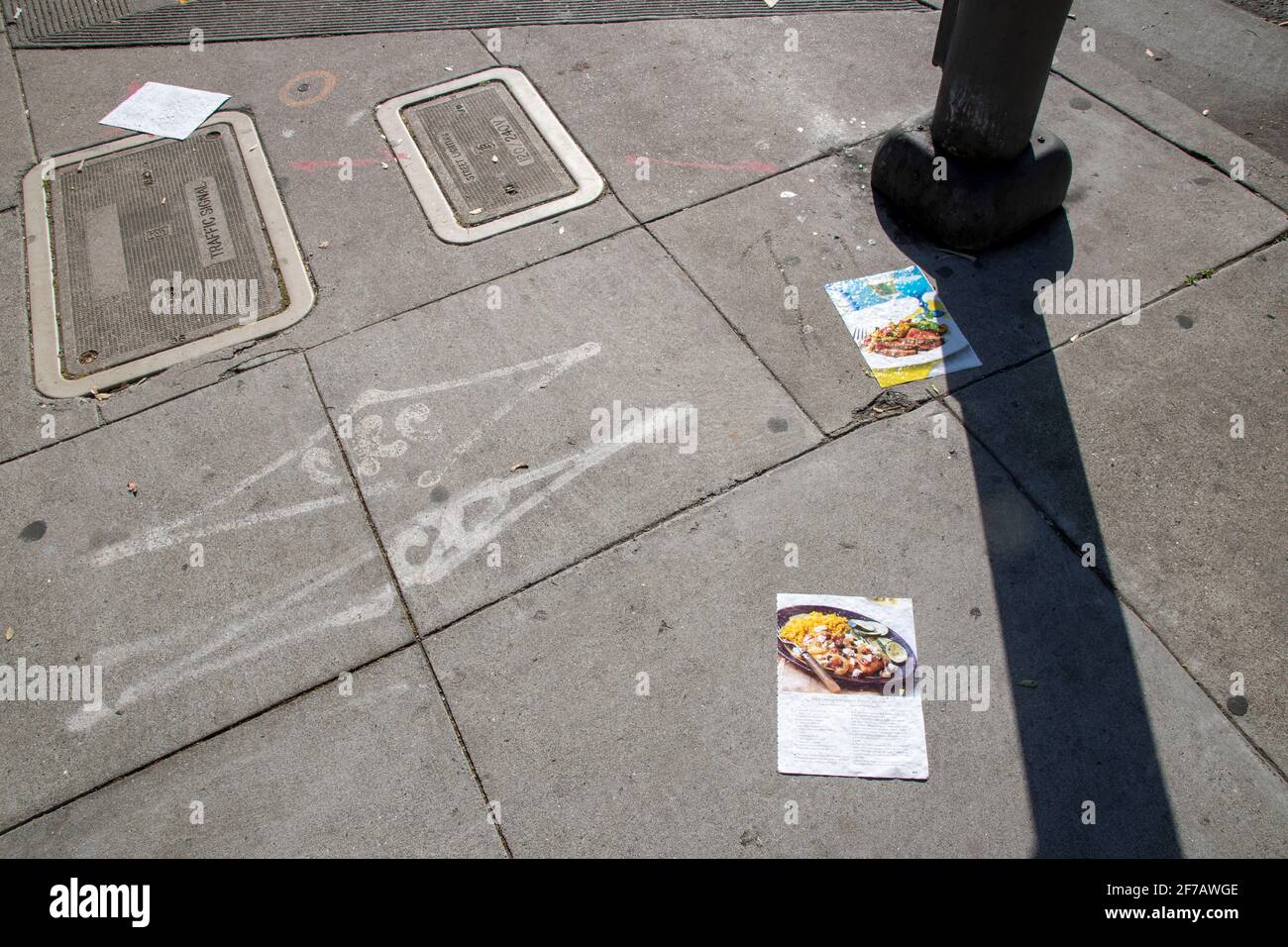 Le strade di San Francisco, California, USA offrono un po' per tutti. Foto Stock