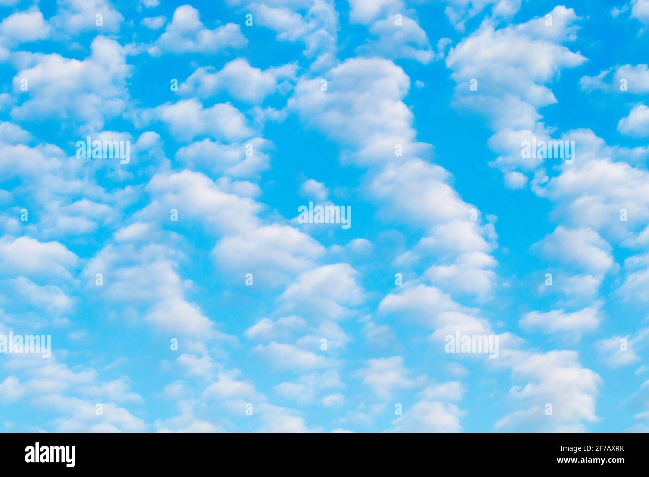 Cielo pieno di nuvole Cirrocumulus Foto Stock