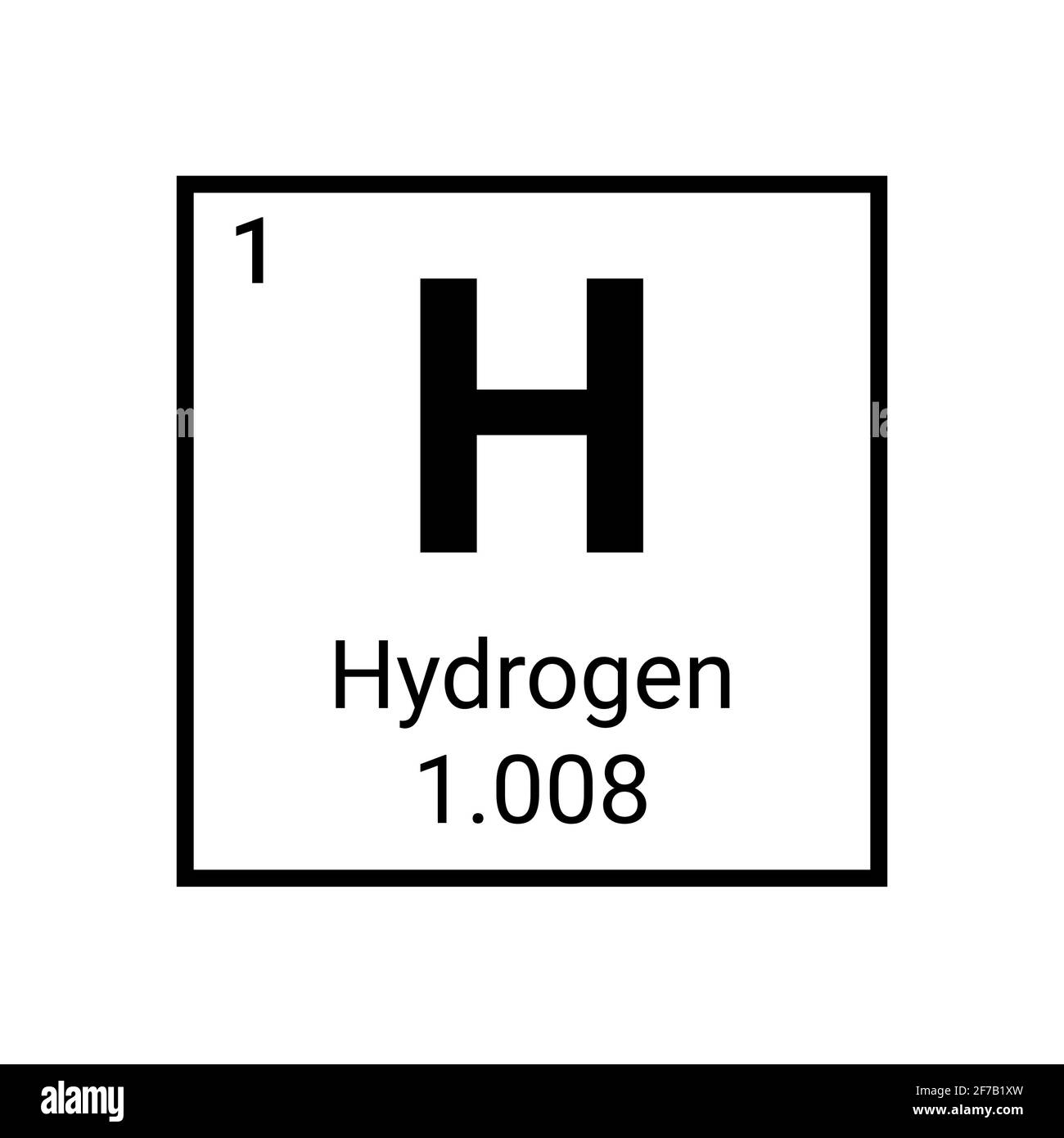 Elemento tavola periodica idrogeno. Simbolo idrogeno segno chimico Immagine  e Vettoriale - Alamy