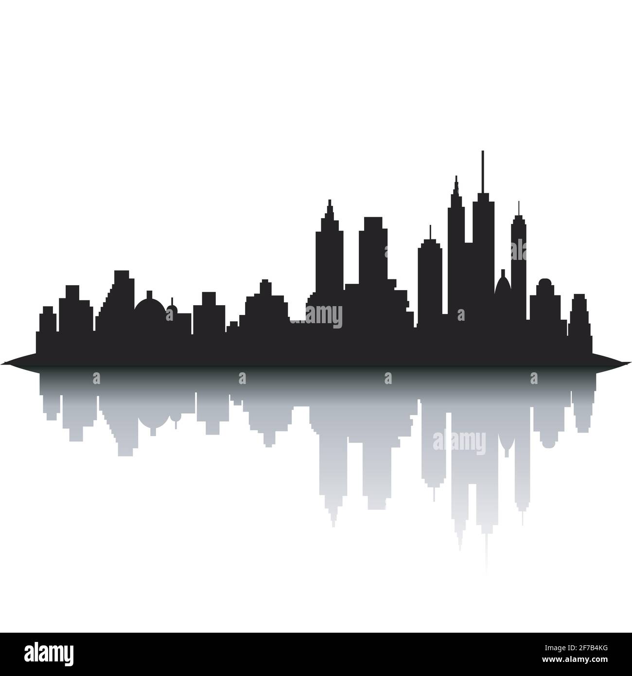 Città Skyline su sfondo bianco Illustrazione Vettoriale Città Skyline su sfondo bianco Illustrazione Vettoriale
