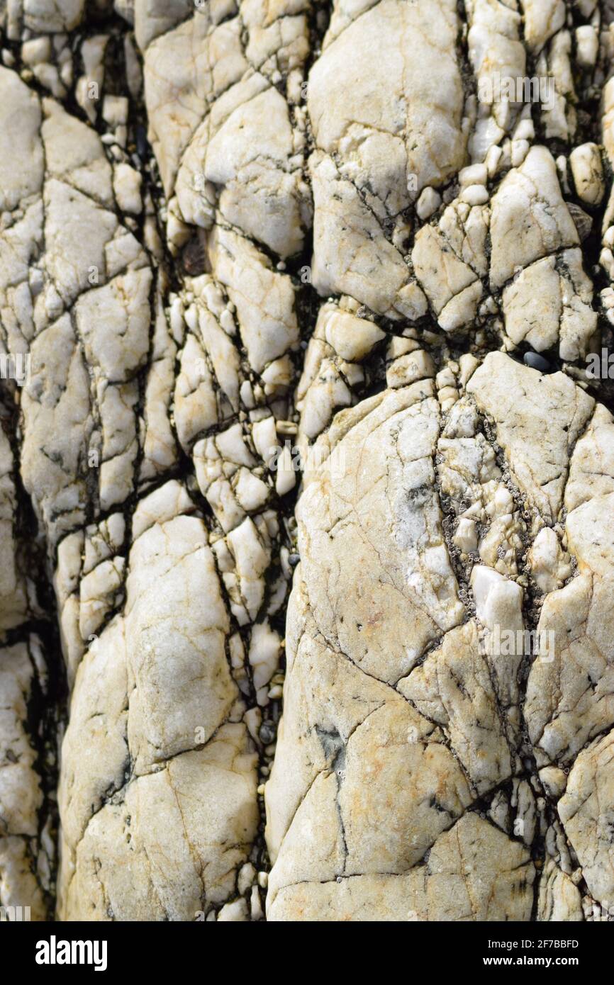 Crepe nella roccia Foto Stock