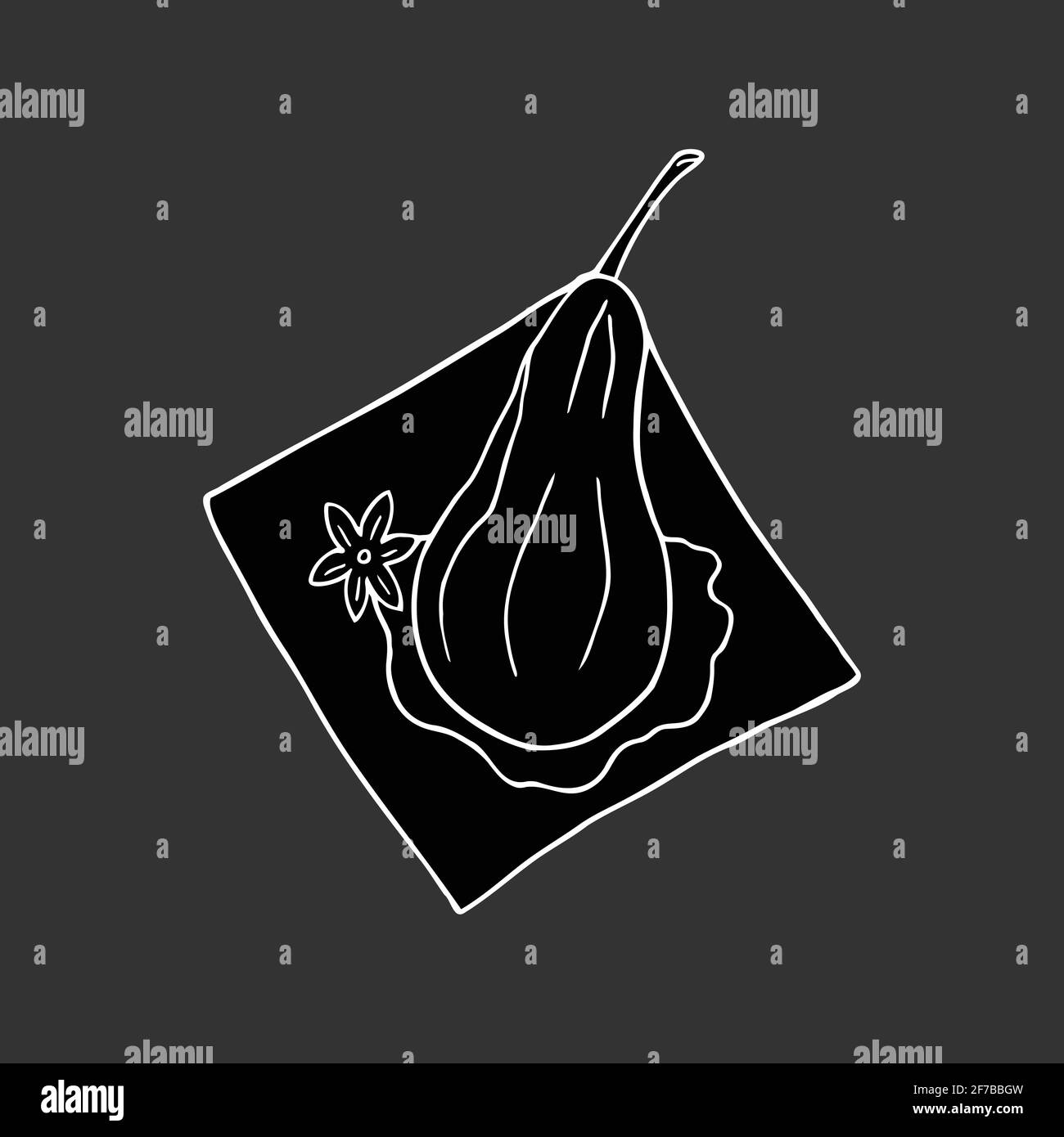 Vettore Pere disegnate a mano in vino rosso. Dessert spagnolo. Design elemento di schizzo per menu cafè, bistrot, ristorante, panetteria, etichetta e imballaggio. Illustrazione Vettoriale