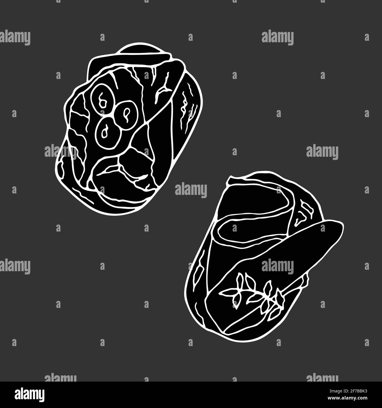 Tapas vettoriali disegnate a mano. Piatto di cucina spagnola. Design elemento di schizzo per menu cafè, bistrot, ristorante, etichetta e imballaggio. Illustrazione Illustrazione Vettoriale