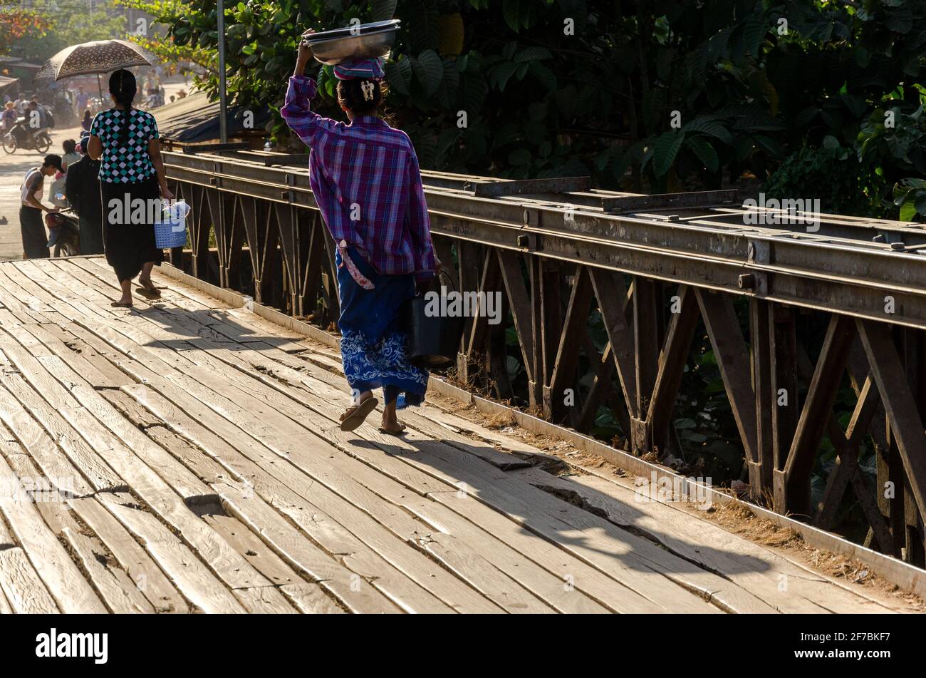 Vita di strada di Bago, Myanmar Foto Stock