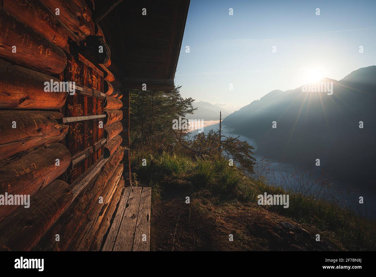 Famoso Plansee in Austria in estate. Foto Stock