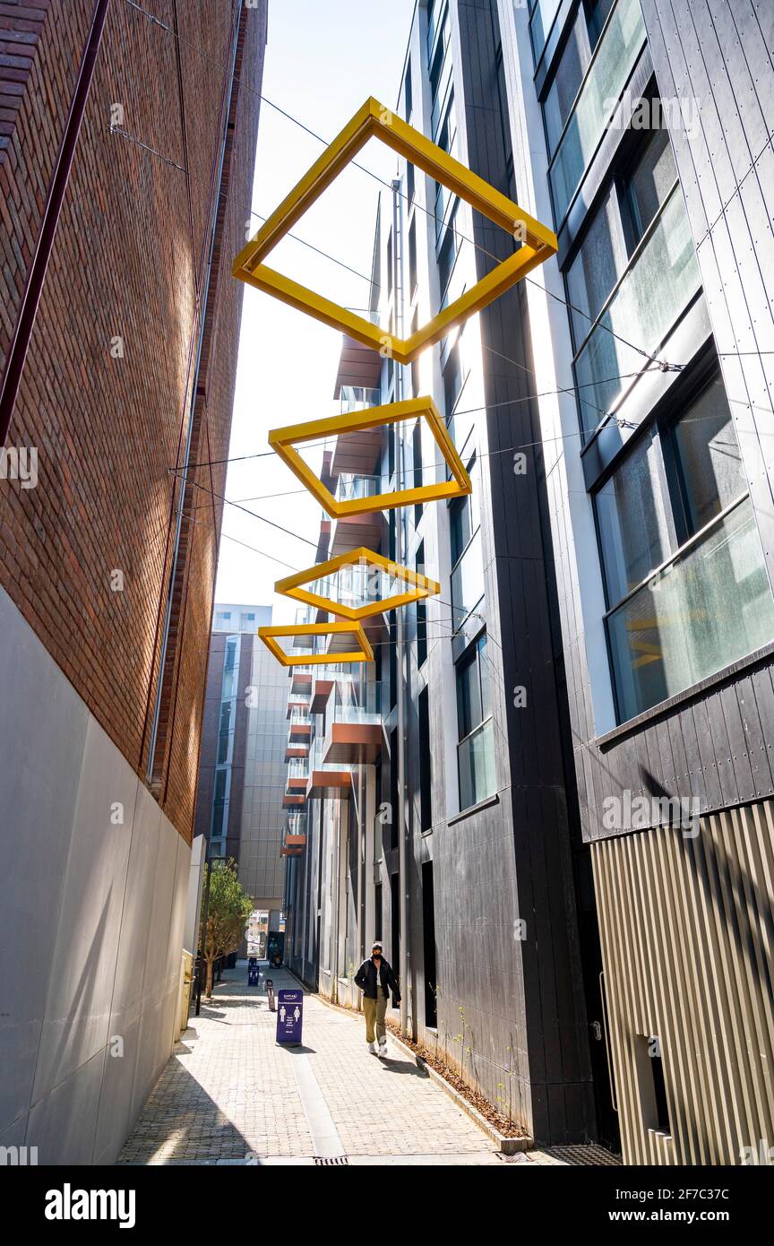 L'Università di Brighton ha recentemente costruito alloggi per studenti parte del Progetto di rigenerazione di Circus Street nel centro città del Regno Unito Foto Stock