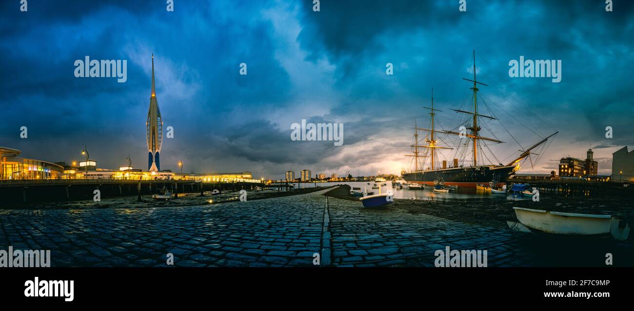 Porto di Portsmouth - Foto scattata da Andy Hornby Photography (https://www.ahPhotographyWorkshops.uk) Foto Stock