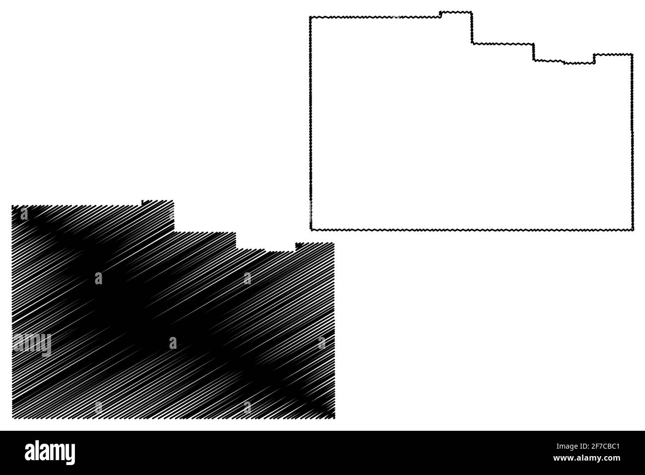 Washington County, stato dello Utah (Stati Uniti, Stati Uniti d'America, Stati Uniti, Stati Uniti, Stati Uniti) mappa vettoriale, schizzo scrimolo mappa Washington Illustrazione Vettoriale