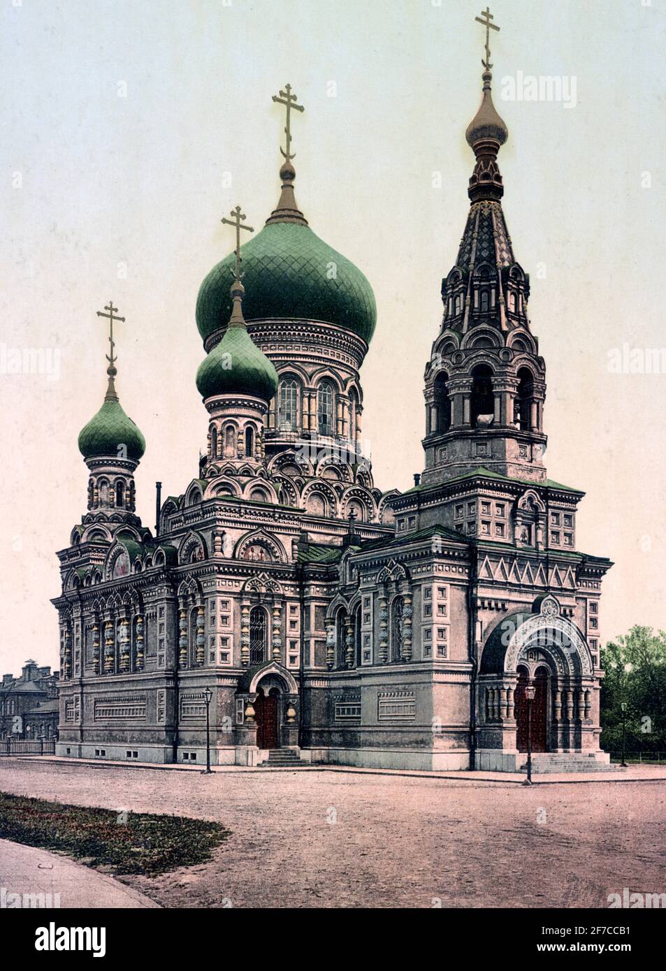 Varsovie. Eglise russe. Warszawa. C. P. Iew Prawoslawna - Chiesa ortodossa russa, Varsavia, Polonia, circa 1900 Foto Stock