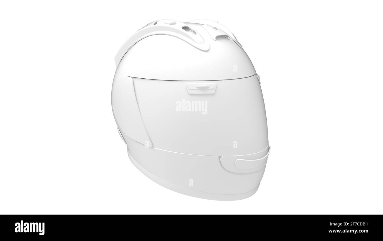 Rendering 3D di un casco da bici isolato su un sfondo bianco Foto Stock
