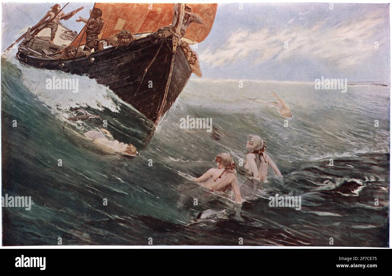 La roccia della Sirenetta di Edward Matthew Hale Foto Stock