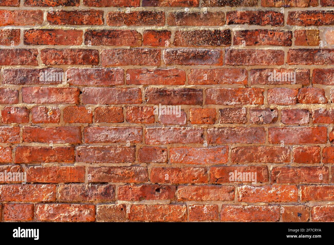 Old Red Brick muro sfondo varietà di mattoni muro Realizzato con mattoni vecchi rigenerati alta risoluzione di alta qualità foto Foto Stock