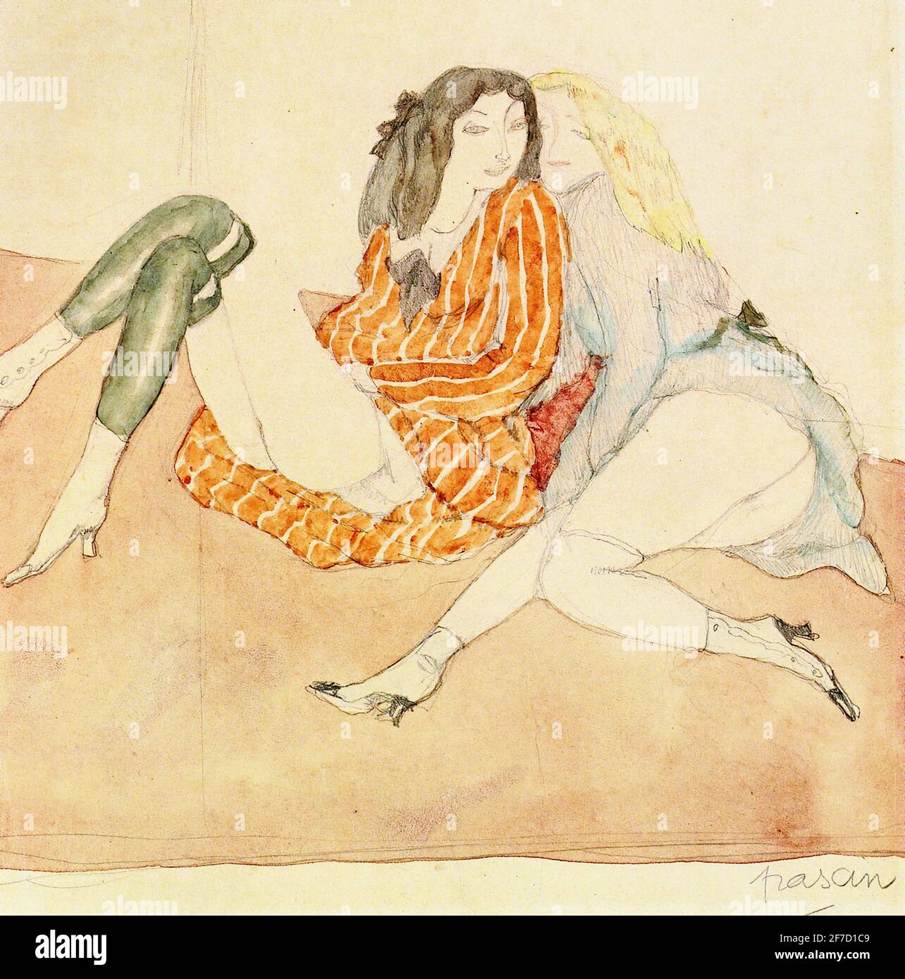 Jules Pascin - Due ragazze Massa 1909 Foto Stock