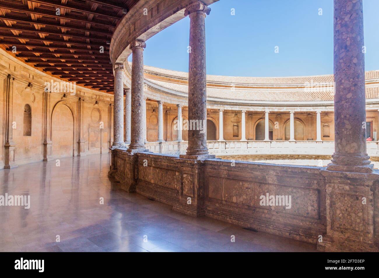 Carlos V palazzo ad Alhambra a Granada, Spagna Foto Stock