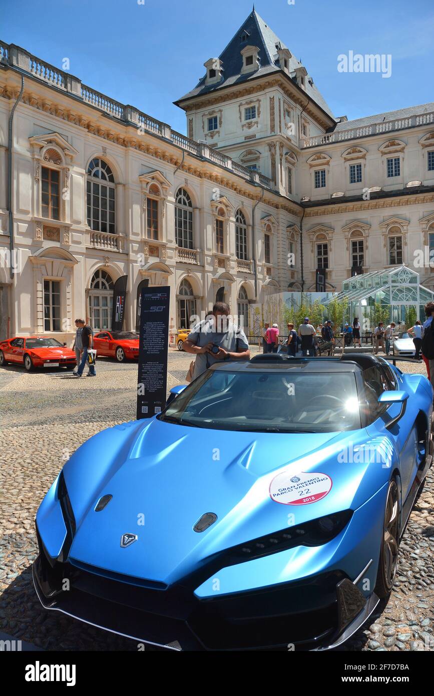 Torino Piemonte, Italia. -06/09/2018- annuale "Torino Motor Show' (Salone Internazionale dell'auto) al Parco del Valentino e Castello. Foto Stock