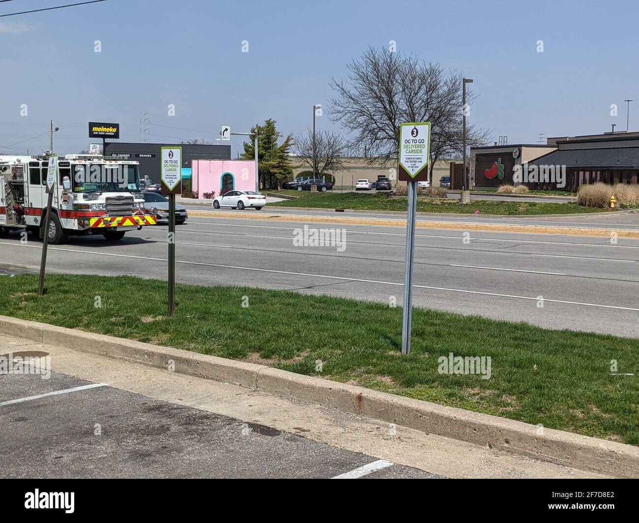 Guida di camion antincendio Foto Stock