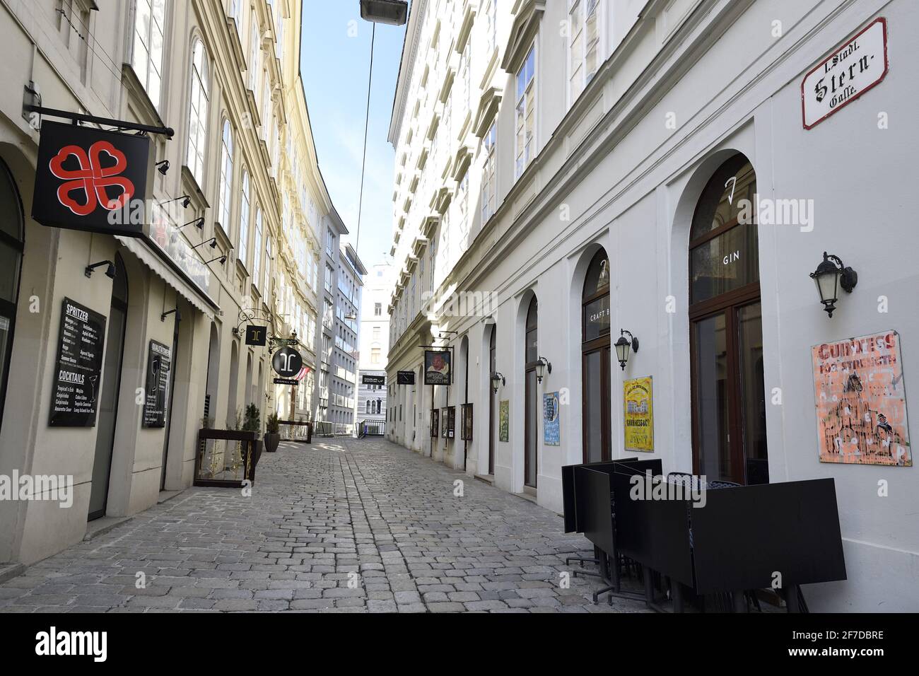 Vienna, Austria. Sterngasse nel 1 ° distretto Foto Stock