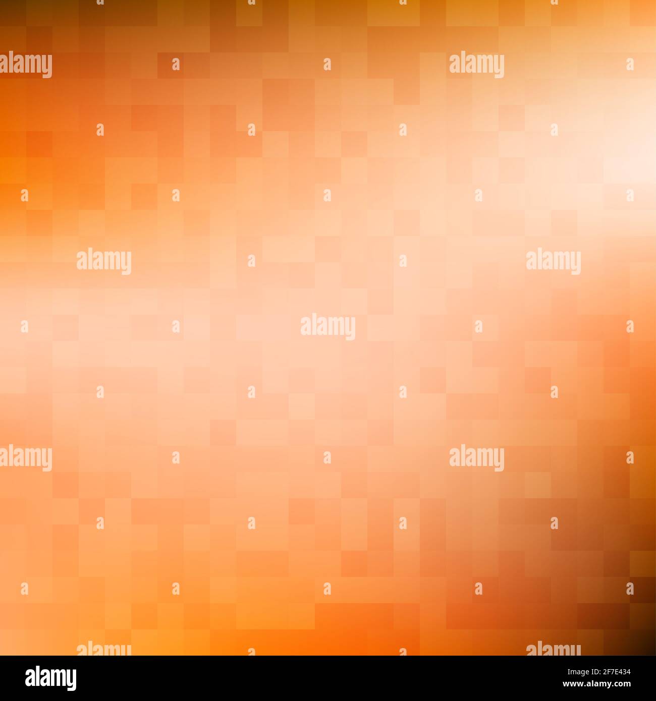 Semplice sfondo arancione astratto con mesh sfumata con quadrati. Motivo grafico raster Foto Stock