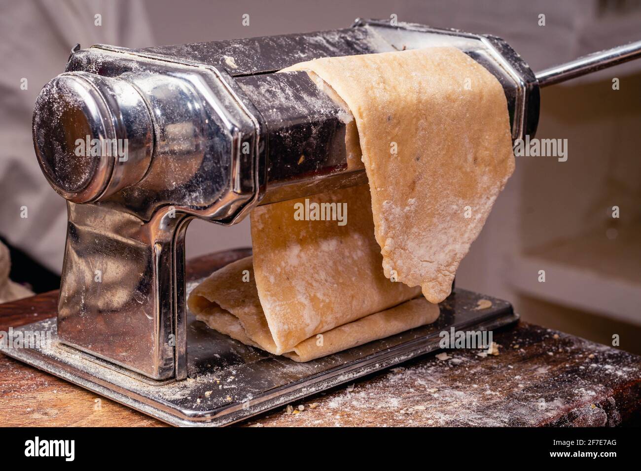 maquina de sobar masa harina y pasta Foto Stock