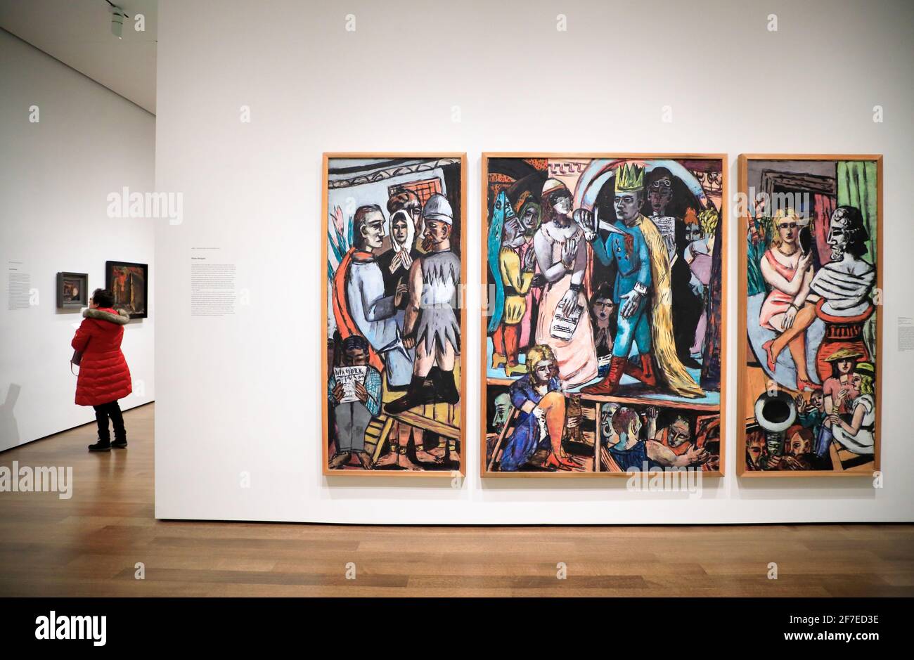 Actors, 1941-1942 dell'artista tedesco Max Beckmann mostra al Museo di Fogg.Università di Harvard.Cambridge.Massachusetts. STATI UNITI Foto Stock