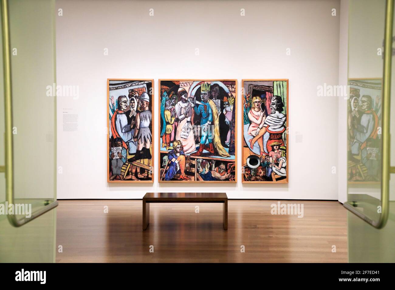 Actors, 1941-1942 dell'artista tedesco Max Beckmann mostra al Museo di Fogg.Università di Harvard.Cambridge.Massachusetts. STATI UNITI Foto Stock