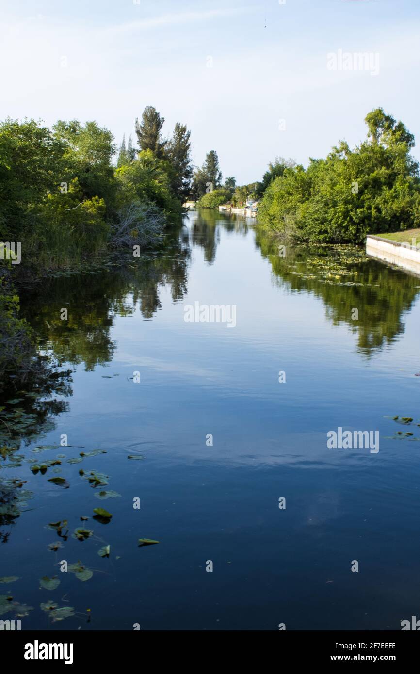 Canale di Cape Coral, Florida 2 Foto Stock