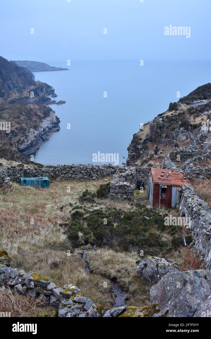 Sheep Fank, Isola di Raasay, Scozia Foto Stock