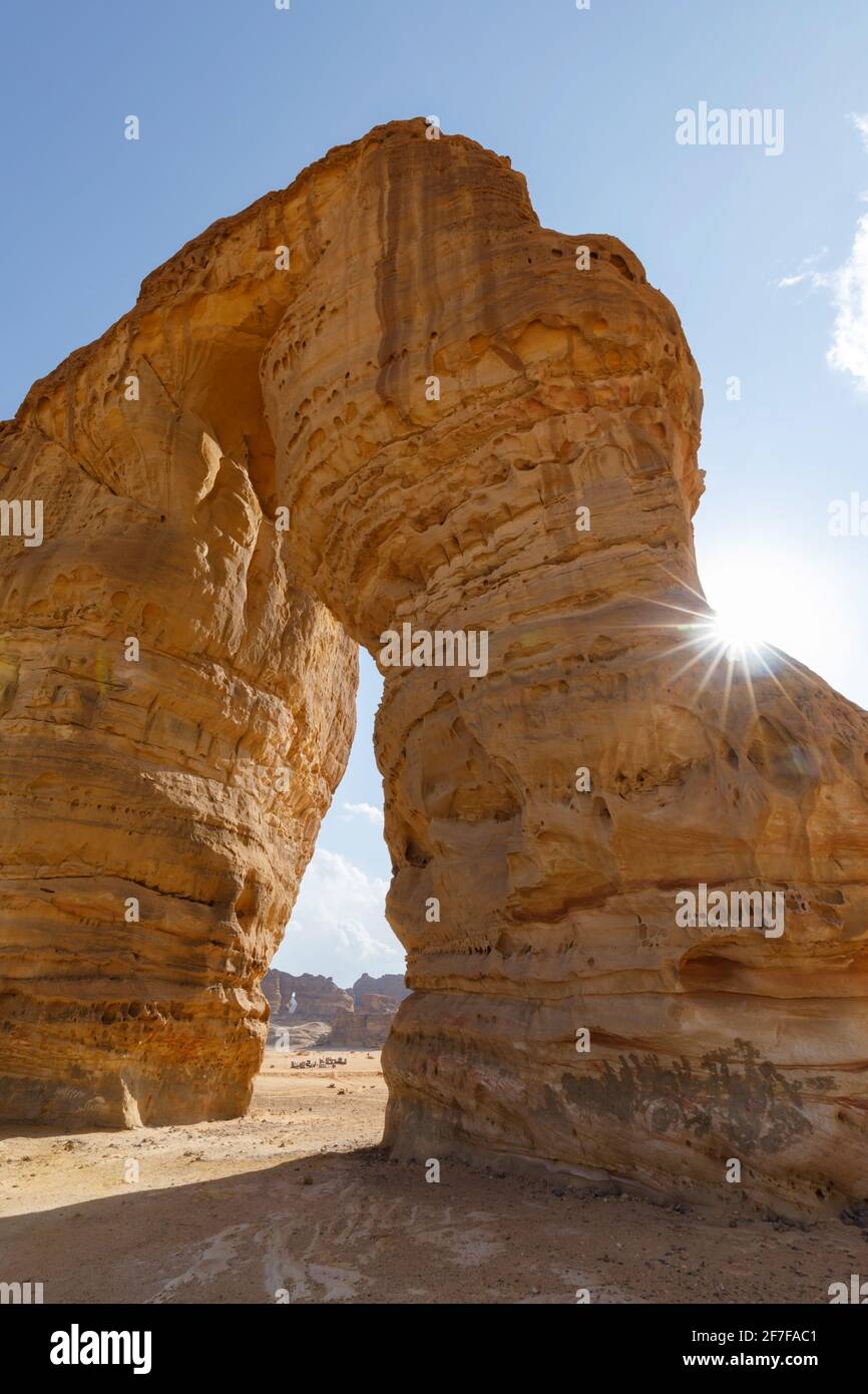 Famoso Elephant Rock ad al Ula, Arabia Saudita Foto Stock