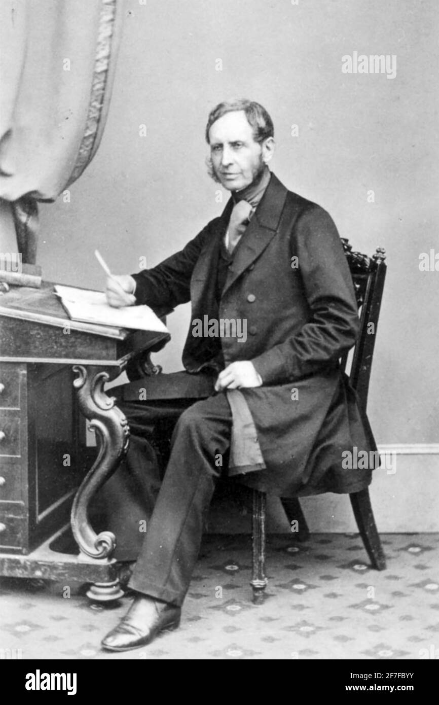 ROBERT FITZROY (1805-1865) ufficiale della Marina reale che ha capitanato il Beagle e un meteorologo pionieristico Foto Stock