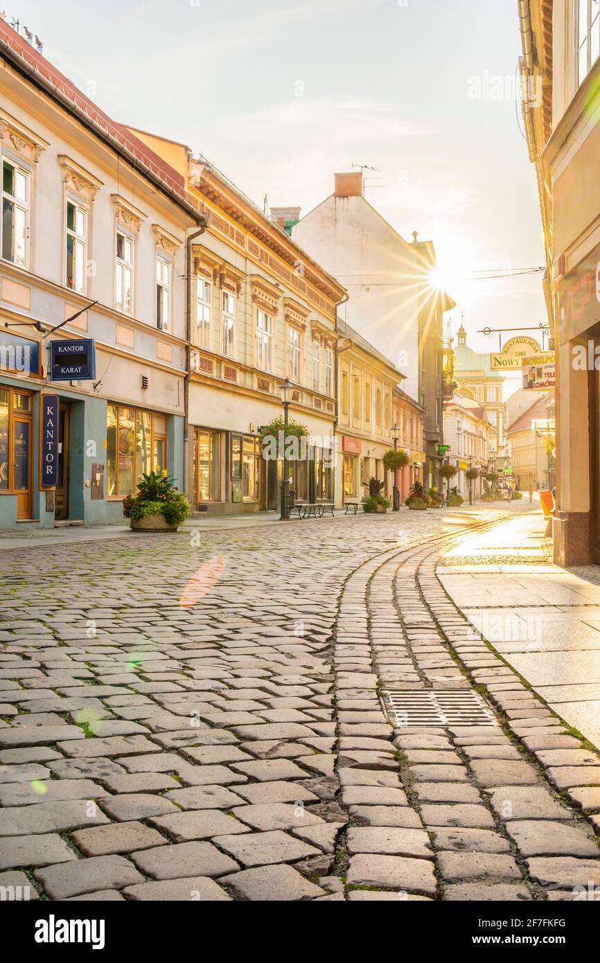 Scena di strada a Bielsko Biala, Slesia, Polonia, Europa Foto Stock