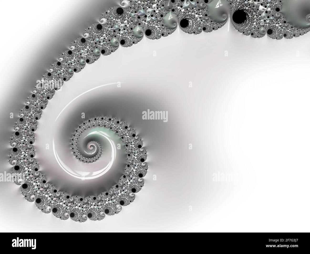 Illustrazione digitale astratta dell'arte frattale, gioielleria diamantata design elegante Foto Stock