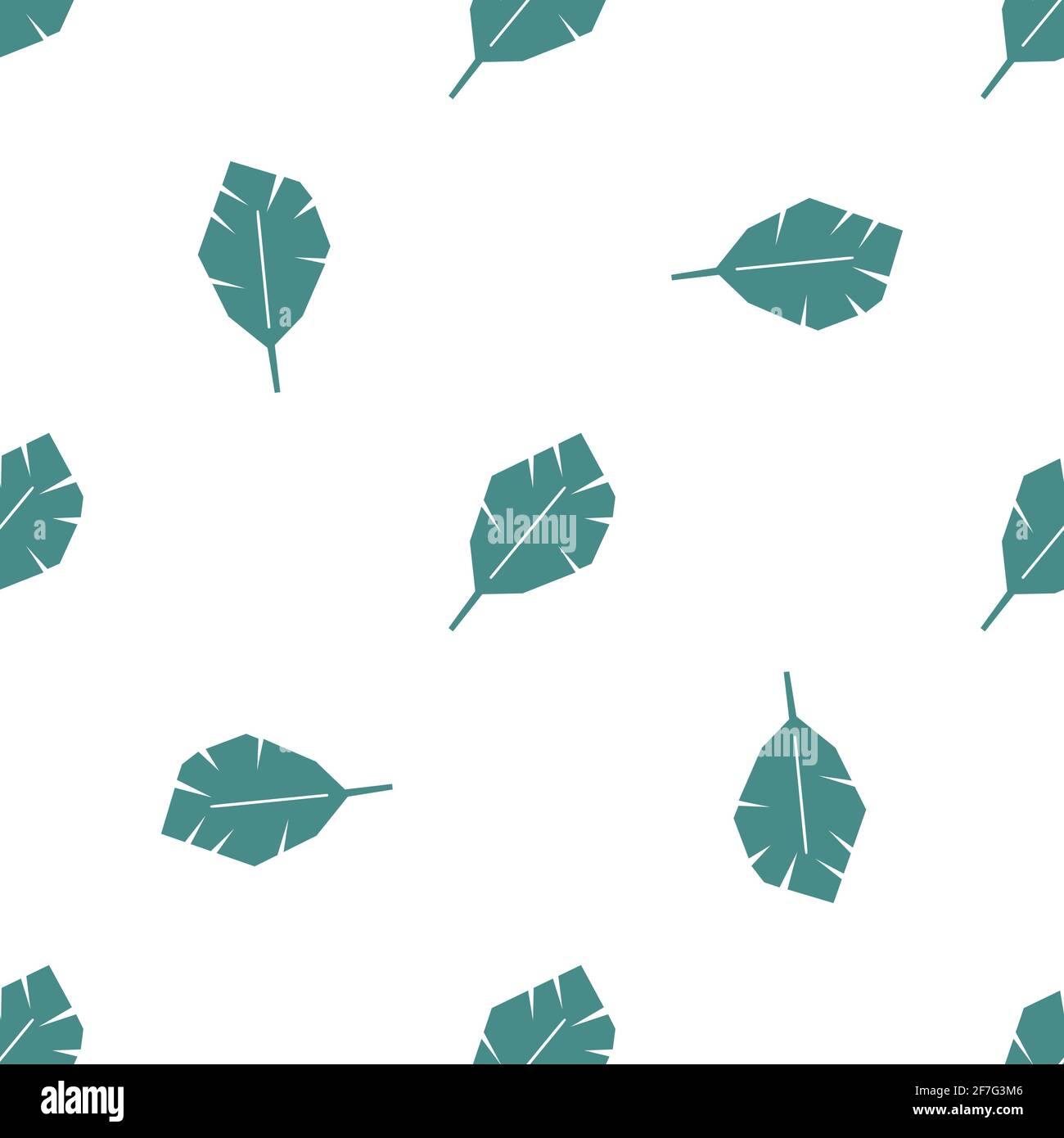 Doodles disegnati a mano tropicale senza cuciture modello con foglie verdi. Sfondo ripetuto foglia. Stampa vettoriale brillante per tessuti, carta da parati, pareti per la casa Illustrazione Vettoriale