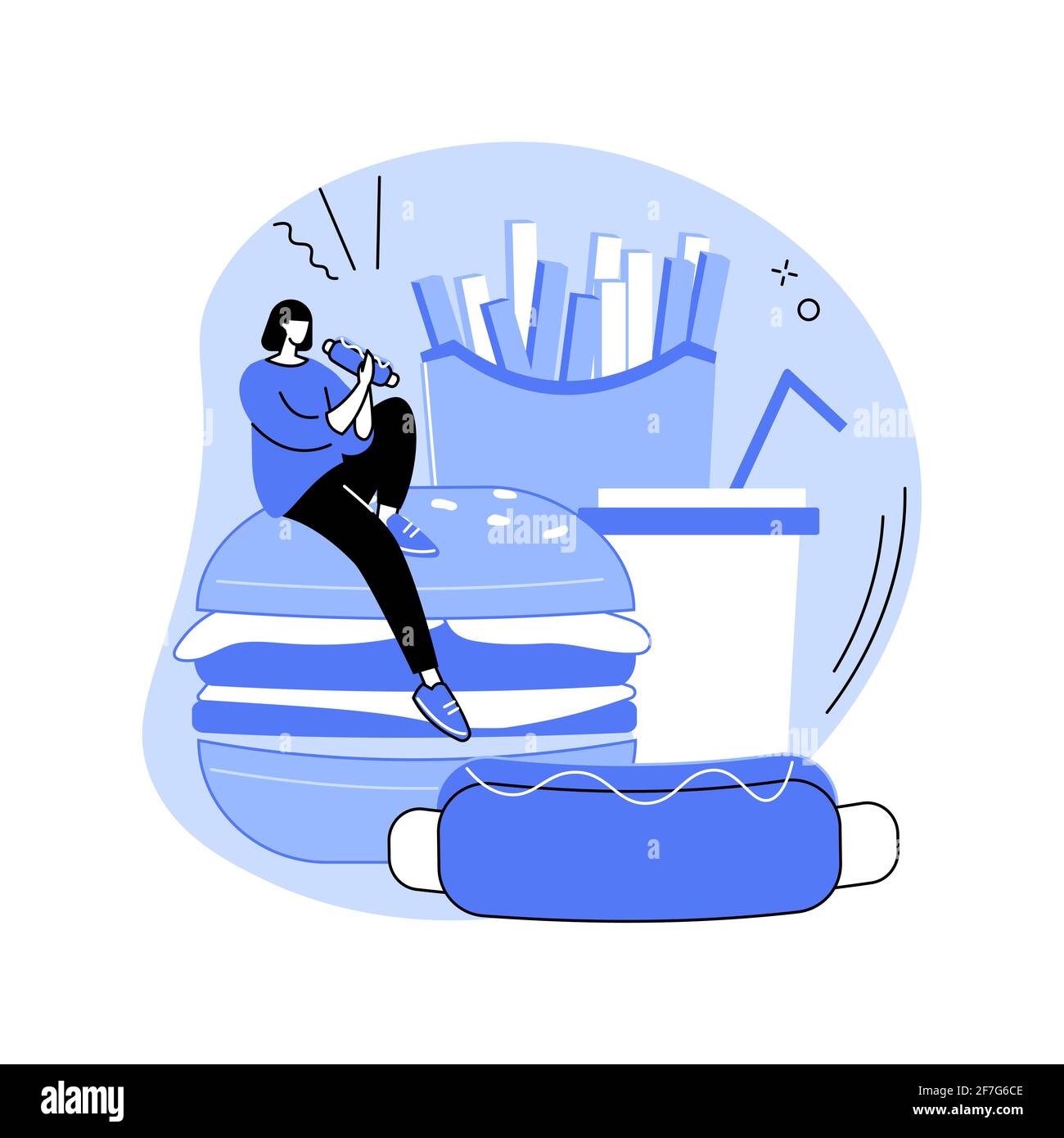 Illustrazione vettoriale del concetto astratto di fast food. Illustrazione Vettoriale