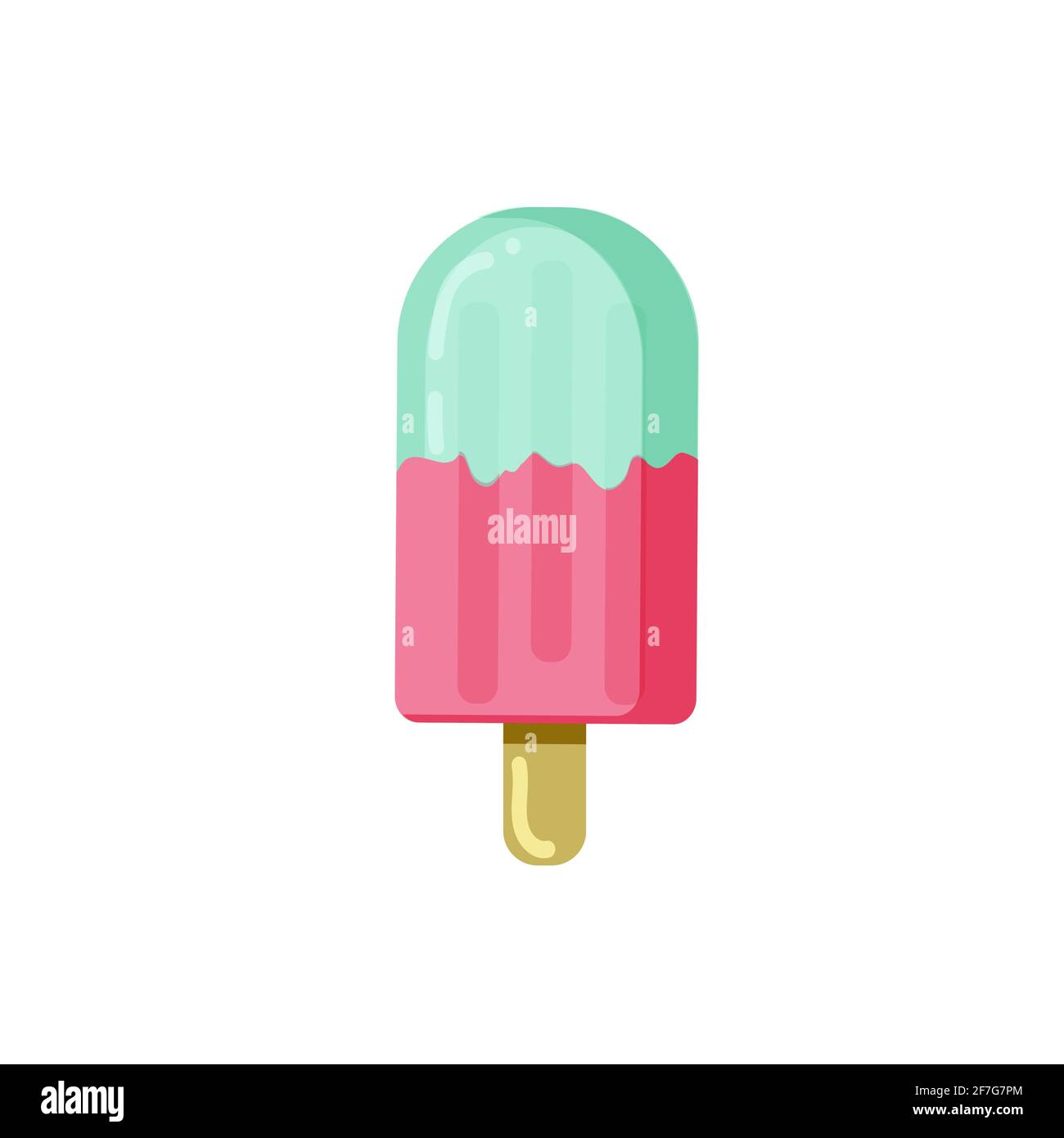 Gustoso gelato Estate popsicle illustrazione vecor Illustrazione Vettoriale