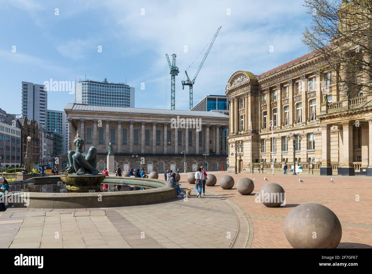 Victoria Square e il Birmingham Council House nella città di Birmingham centro Foto Stock