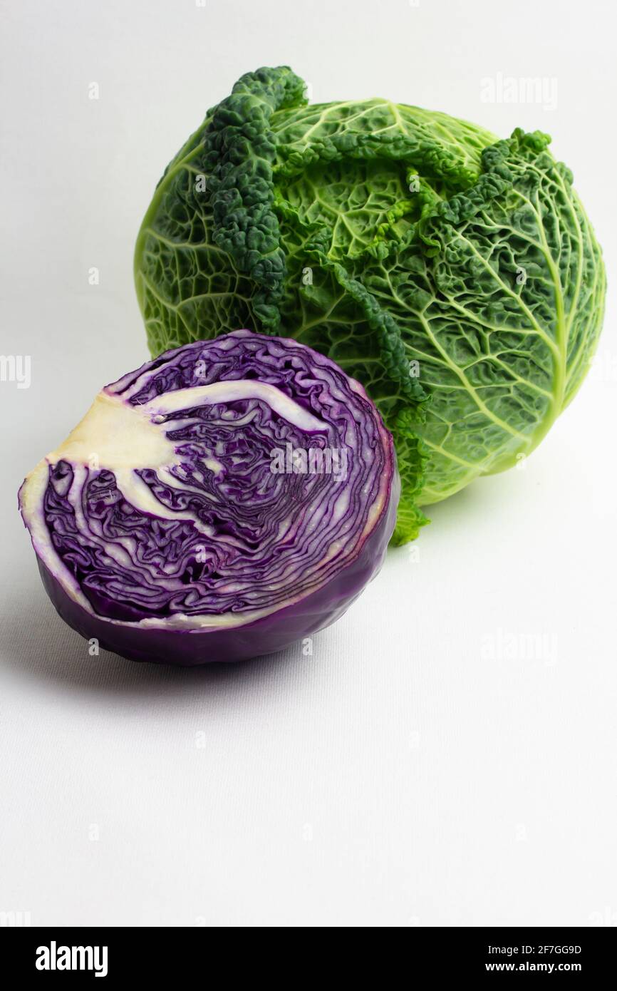 Cavoli, disegni e texture incantevoli Foto Stock