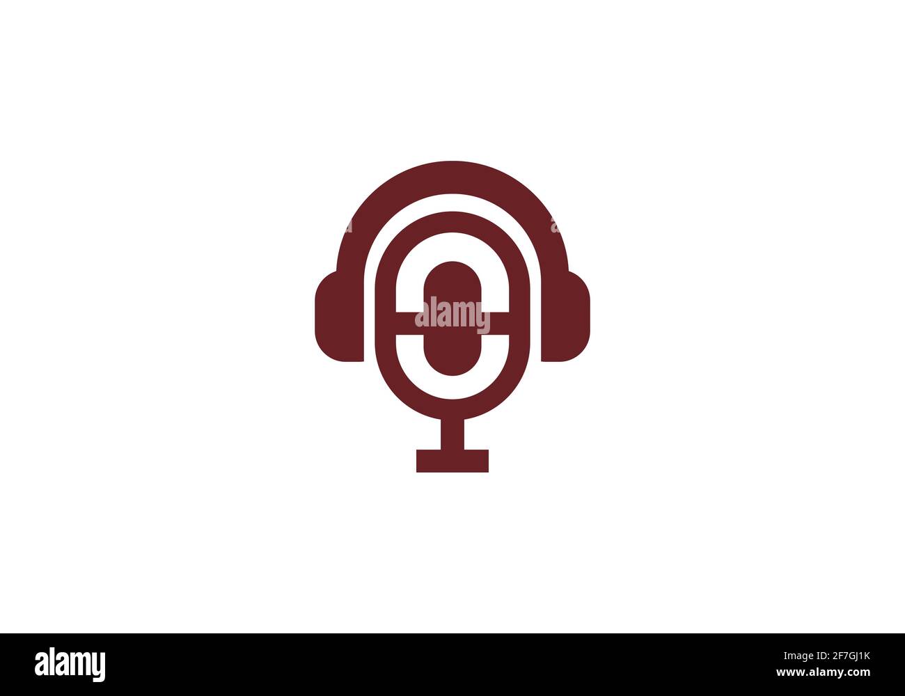 microfono, modello vettoriale per il design del logo musicale. Illustrazione Vettoriale
