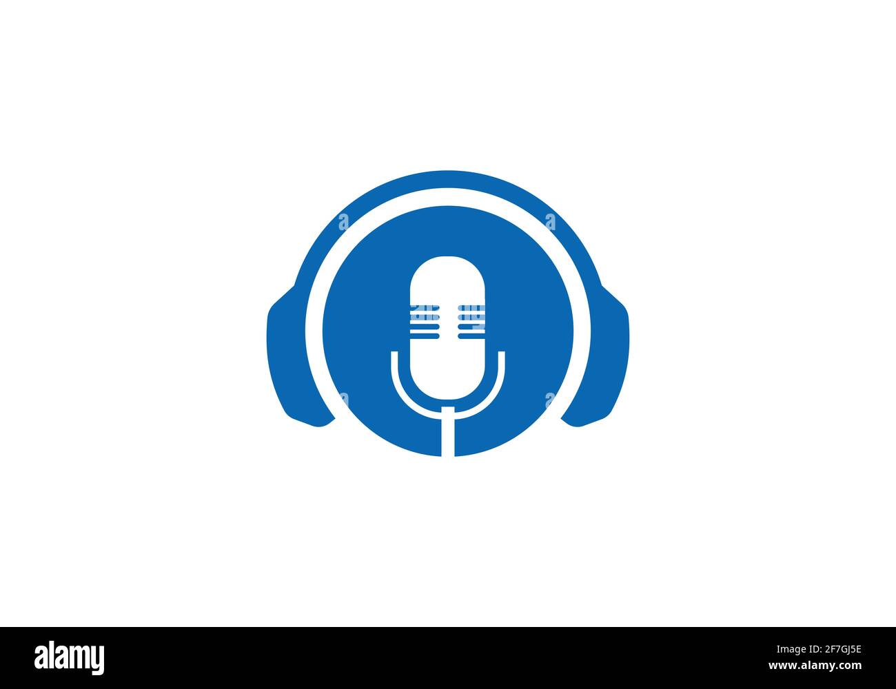 microfono, modello vettoriale per il design del logo musicale. Illustrazione Vettoriale