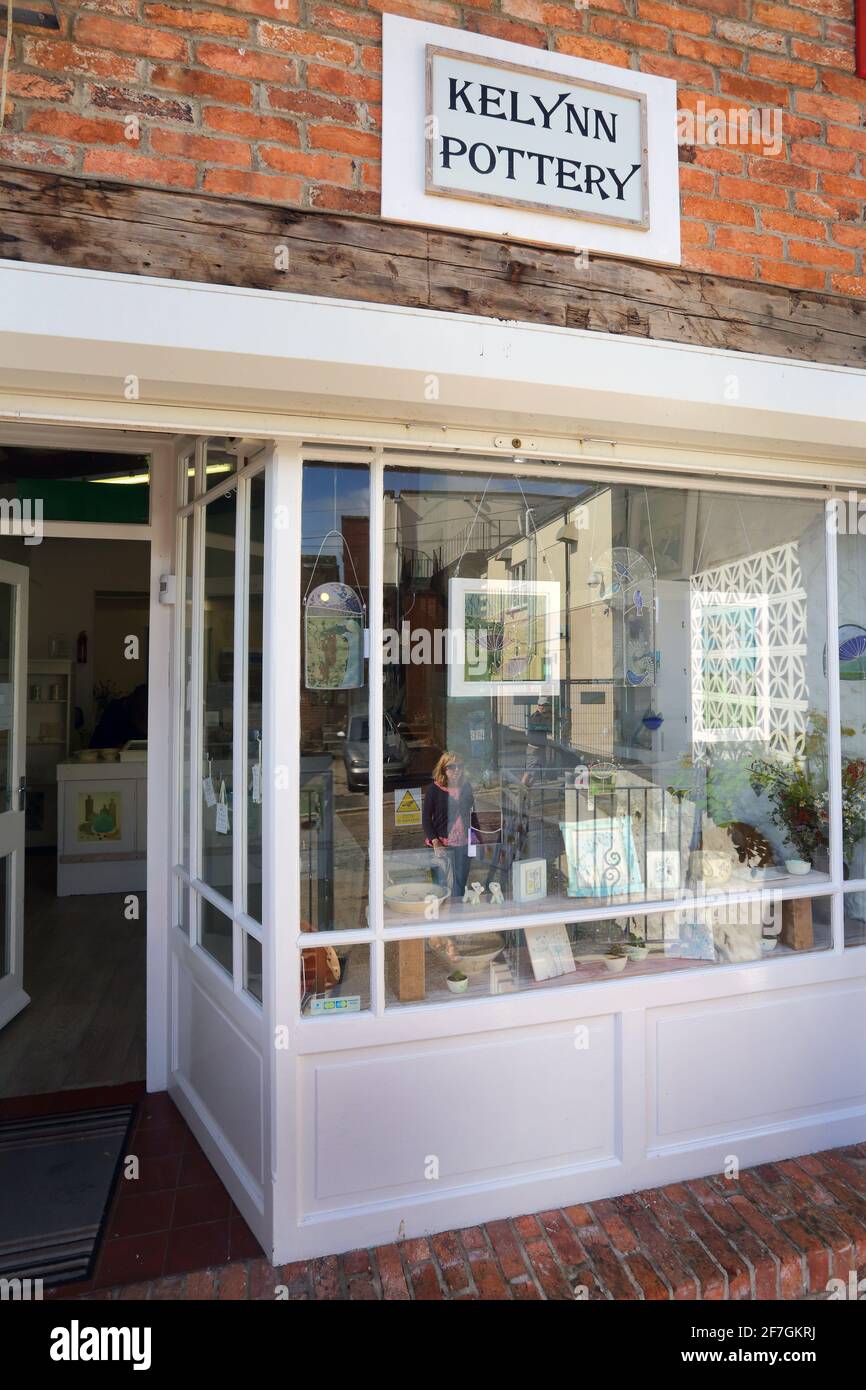 Negozio di ceramica a Penzance , Cornovaglia , Regno Unito Foto Stock