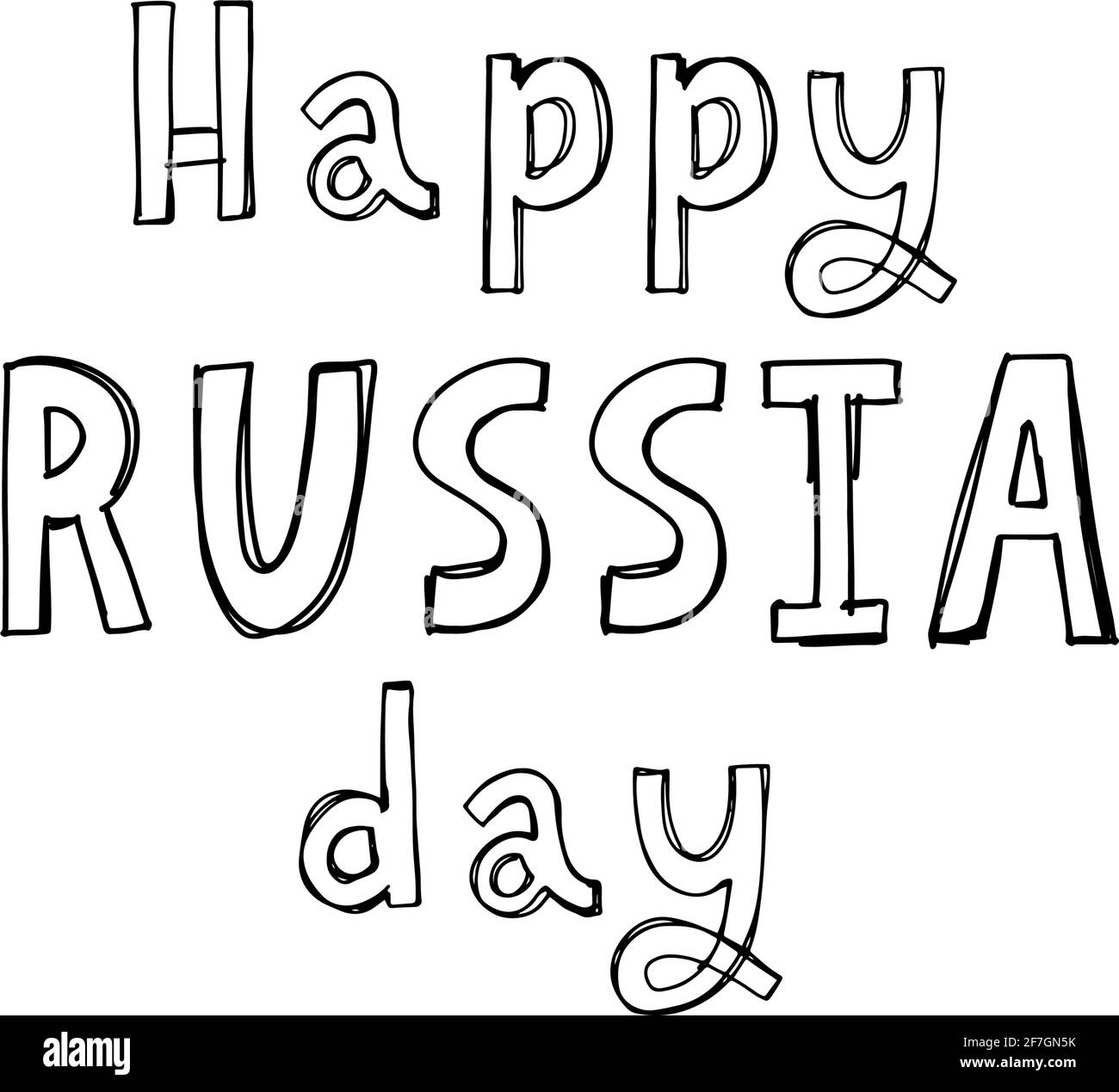 Giorno della Russia, 12 giugno. Illustrazione vettoriale. Un'ottima carta regalo per le feste. Scritta in russo. Illustrazione Vettoriale