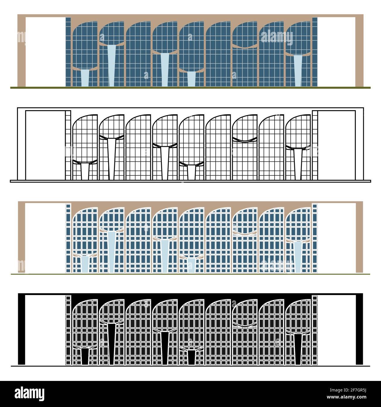 Palazzo di giustizia a Brasilia, Brasile Illustrazione Vettoriale