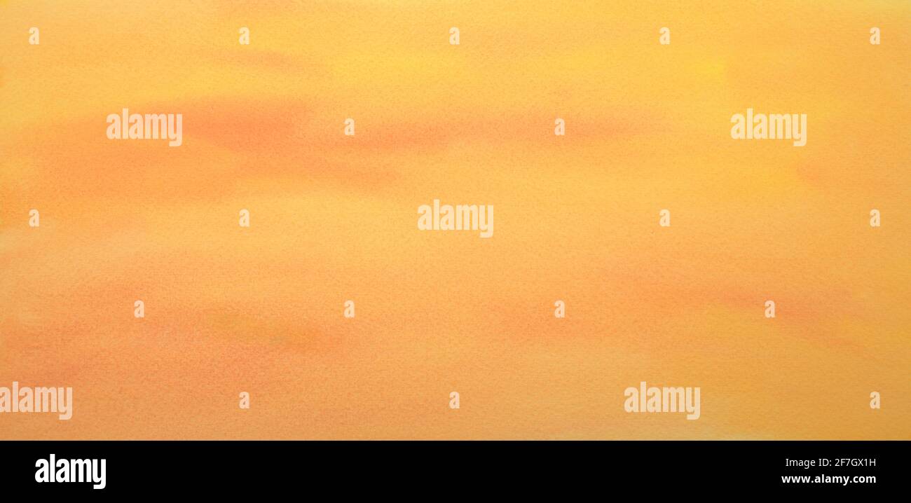 Fatto a mano, disegnato a mano. Pastello, caldo giallo beige fondo di tessitura acquerello. Pittura astratta. Stile immagine verticale. Foto Stock